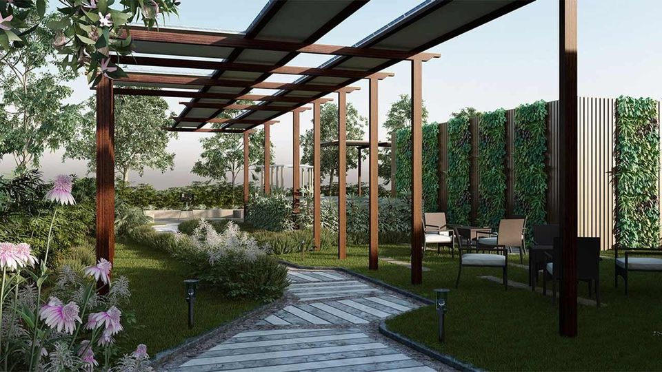 Skywalk on the 23rd floor. Artist's impression. Source: Adani Realty website