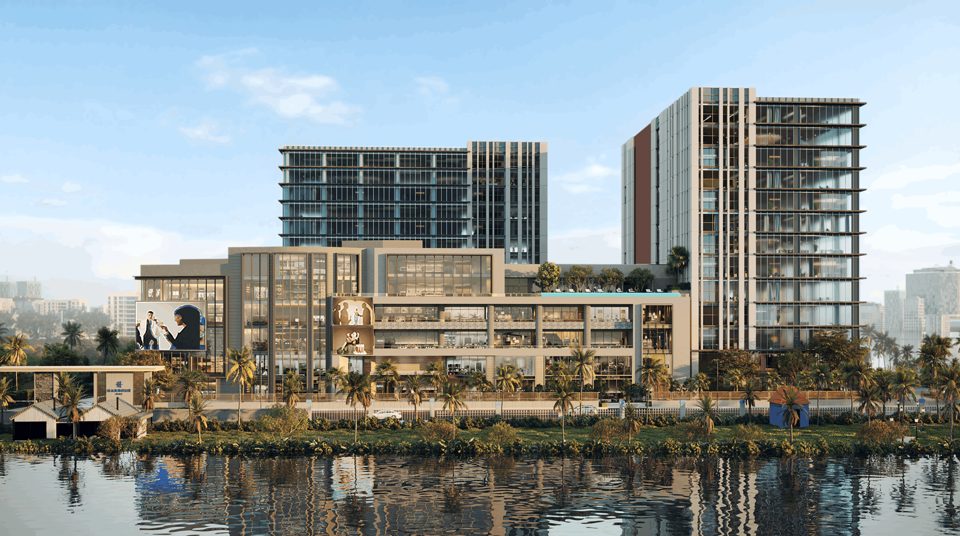 Harbour One: Elevation Day View. Developer image; may be an artist's impression. Source: PS Group project website.
