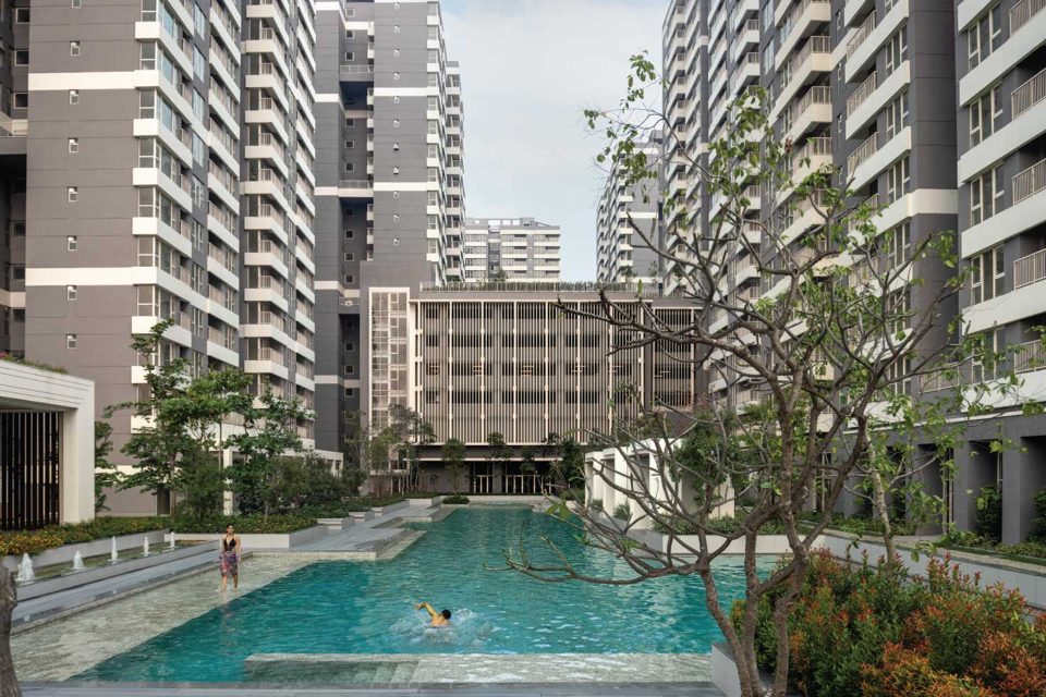 ONE10: Olympic Length Swimming Pool. Developer image; may be an artist's impression. Source: PS Group project website.