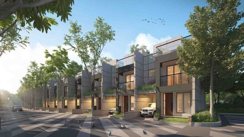 Botanica: Side View. Developer image; may be an artist's impression. Source: Srijan Realty project website.