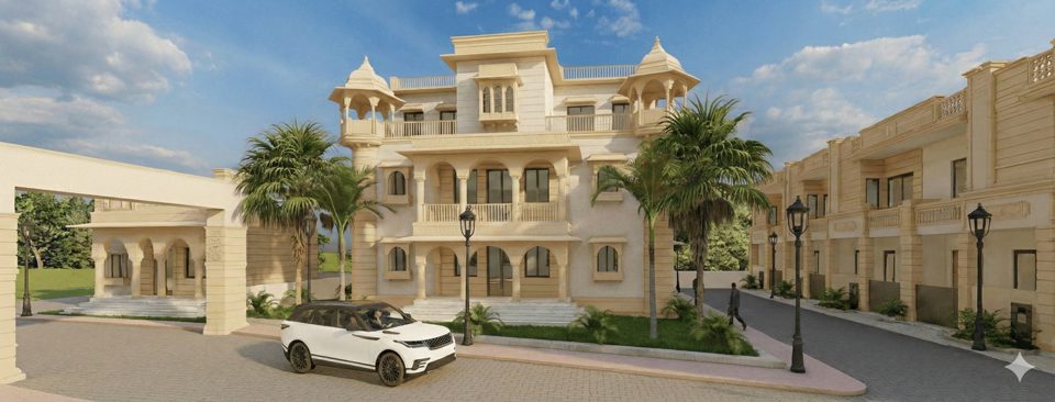 The Fort Jodhpur: Developer supplied project render. Developer image; may be an artist's impression. Source: Subham Developers project website.