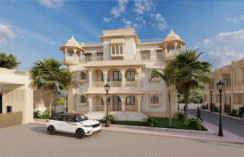 Shubham Paradise: Developer supplied project render. Developer image; may be an artist's impression. Source: Subham Developers project website.