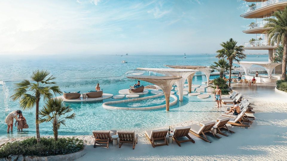 Pool deck. Artist's impression. Source: Danube Properties website