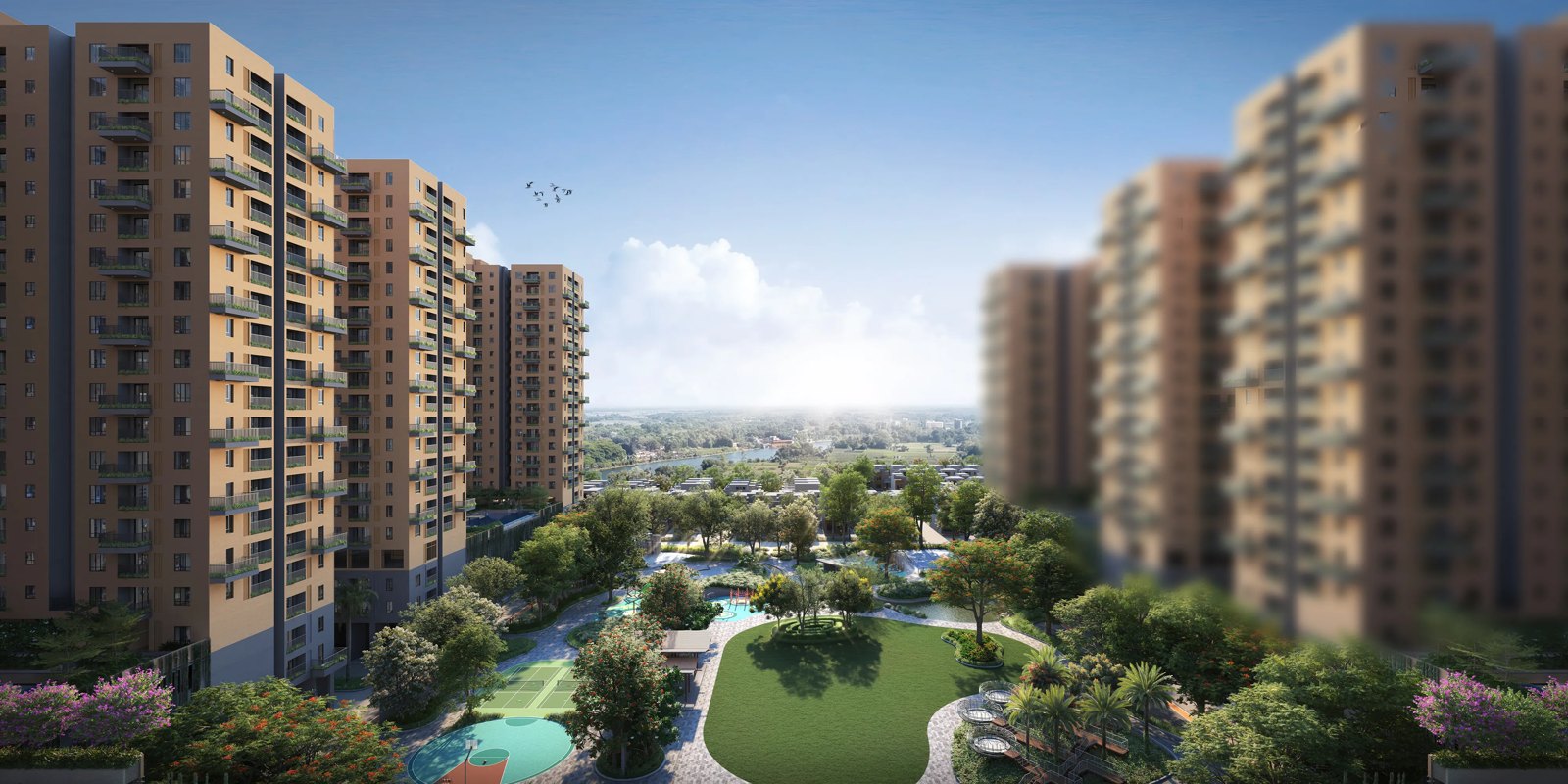 Vinayak 21 Acres: official developer project render. Artist’s impression.