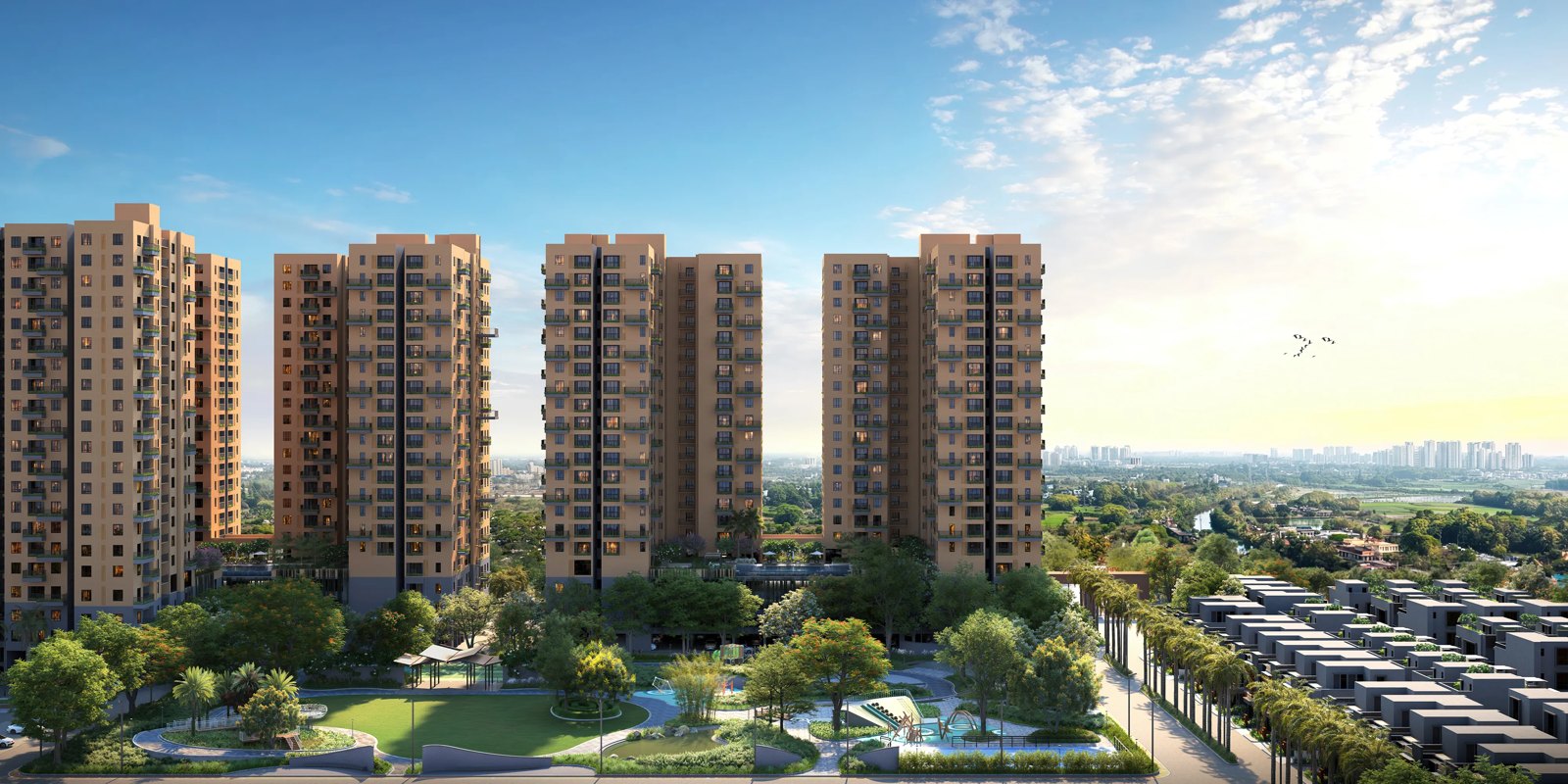 Vinayak 21 Acres: official developer project render. Artist’s impression.