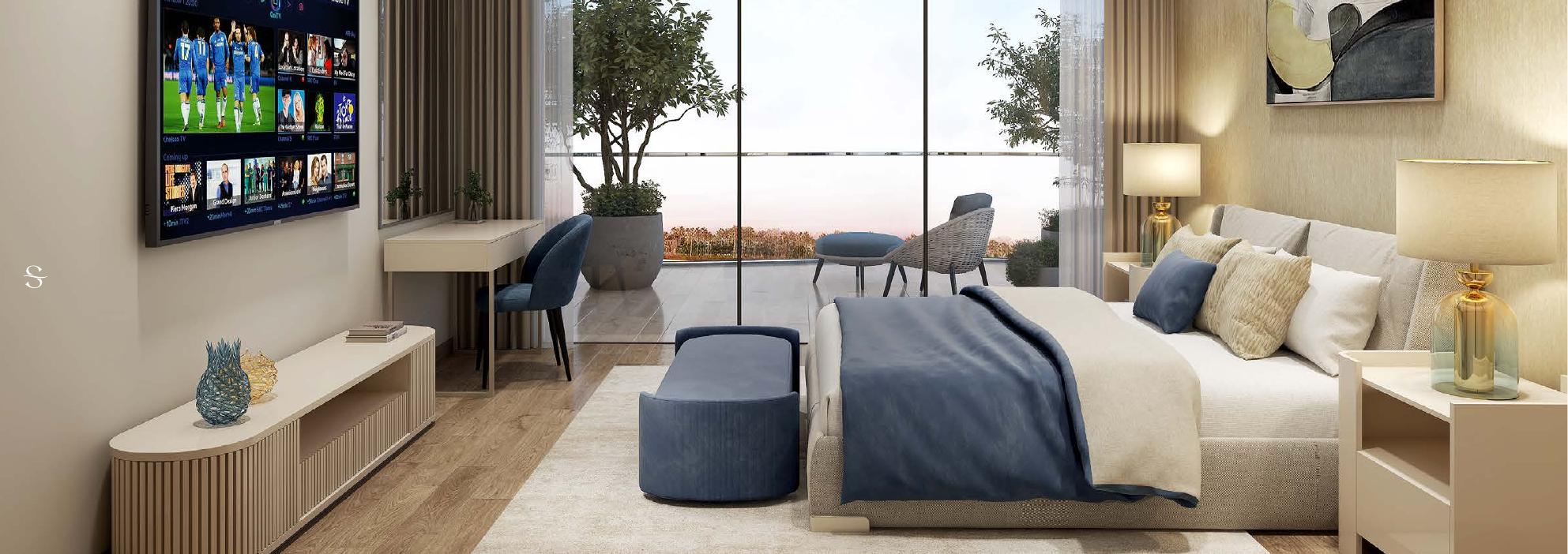 Sorrento apartment living and sleeping space, developer artist impression